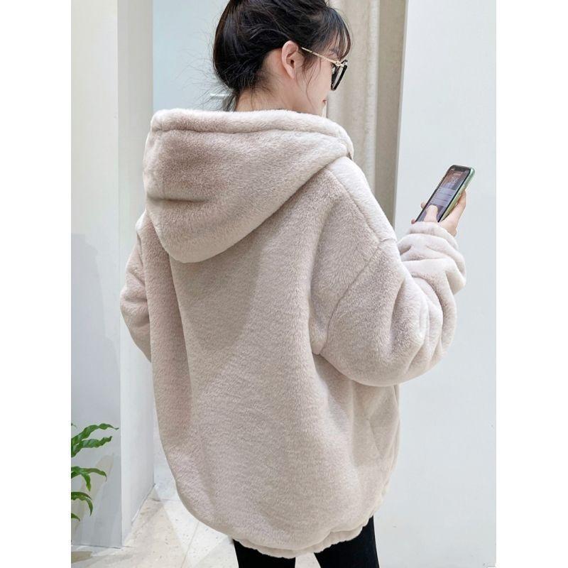 Imitation fur women's imitation lamb wool coat autumn and winter light new imitation Rex rabbit fur top fluffy short