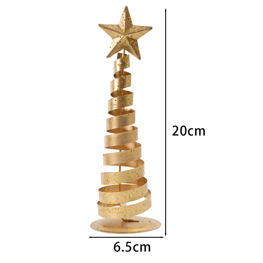 Gold Wire Pentagram Star Vintage Christmas Tree Creative Artificial Christmas Tree Desktop Decoration Statues Props Party Decor