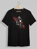 Black Motocross Print T-shirt