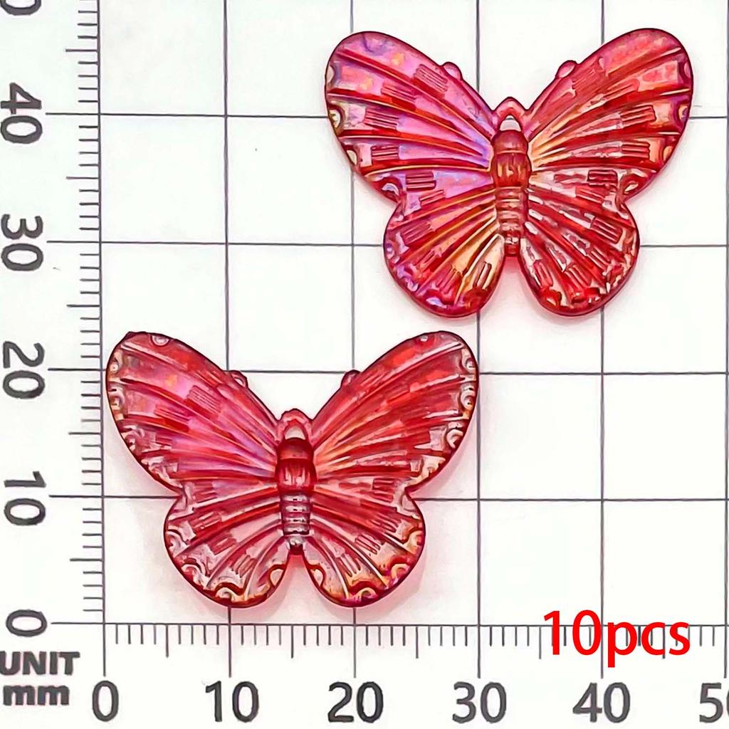 10/12pcs 22*30mm Colorful Butterfly Charms Acrylic Pendants for DIY Bracelet Necklace Earrings Jewelry Making Accessories
