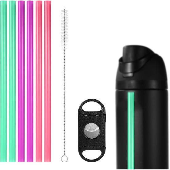 6pcs Straw Replacement for Owala FreeSip, Reble Water Bottle Straw Compatible with Owala FreeSip ulated Water Bottles 14 oz 19 oz 24 oz 32 oz 40 oz Purple, Pink, Cyan