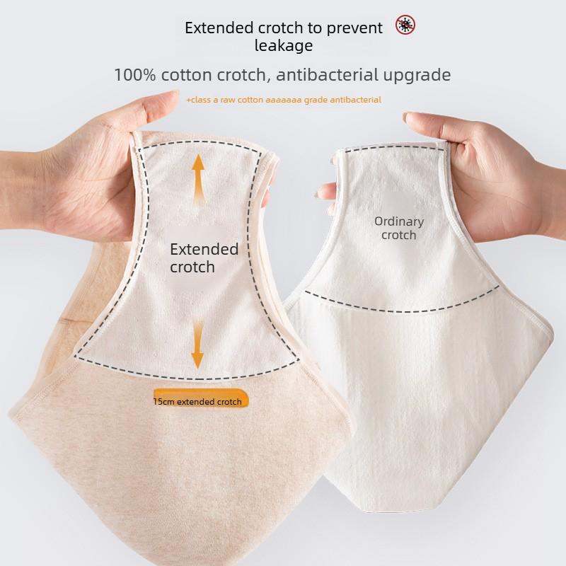 Ladies Spring and Autumn Medical Grade Pure Cotton 7A Antibacterial Extended Stretch Seamless Briefs