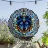 Wolf Windspiel Außendekor Boho Stil Metall Tierkunst 360 Drehbarer Haken Dynamische Drehung Geschenk für Balkon Garten Zuhause