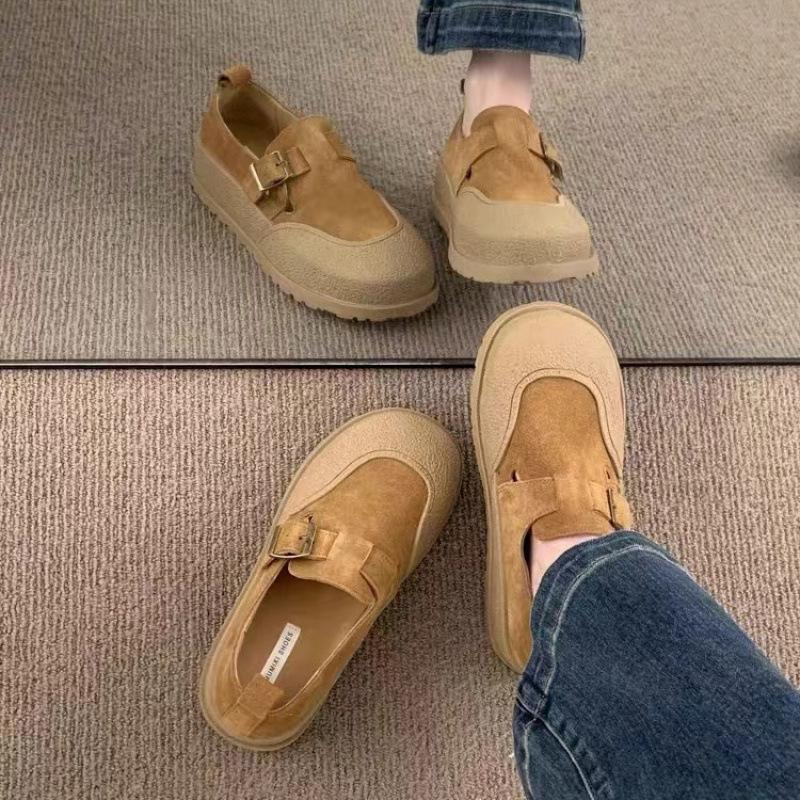 

Literary and retro Mori women s style platform single shoes women s shoes 2024 new spring and autumn one-pedal loafers casual board shoes 40 коричневий