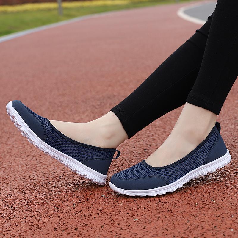 35-42 Damen Flache Schuhe Casual Bootsschuhe Mutter Krankenschwester Loafers