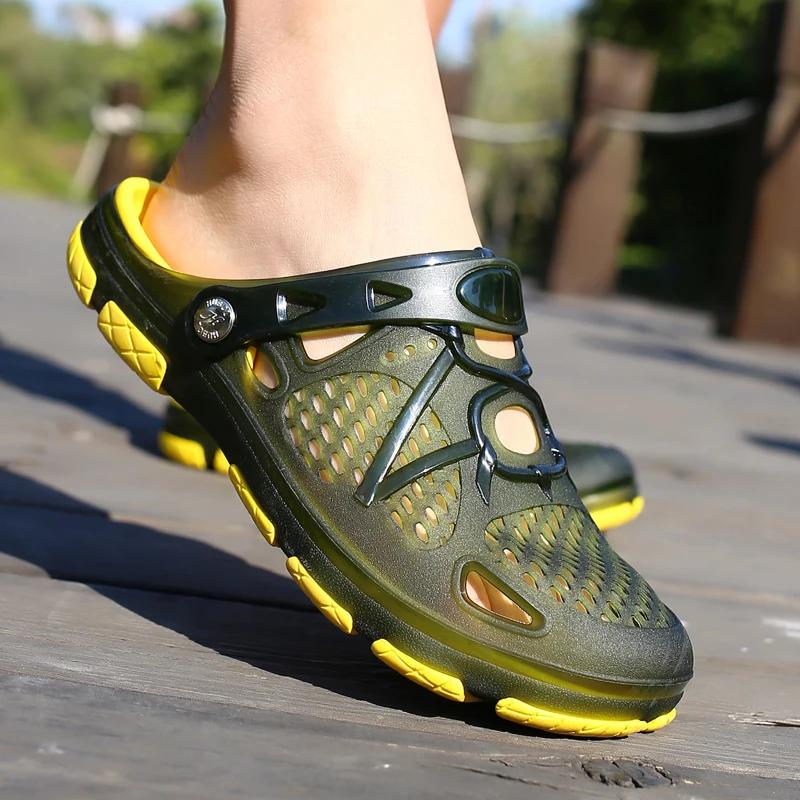 Fashion Slippers Casual Sandals Breathable Non-slip Comfortable Beach Shoes High Quality Home Slippers Outdoor Walking Male Shoe