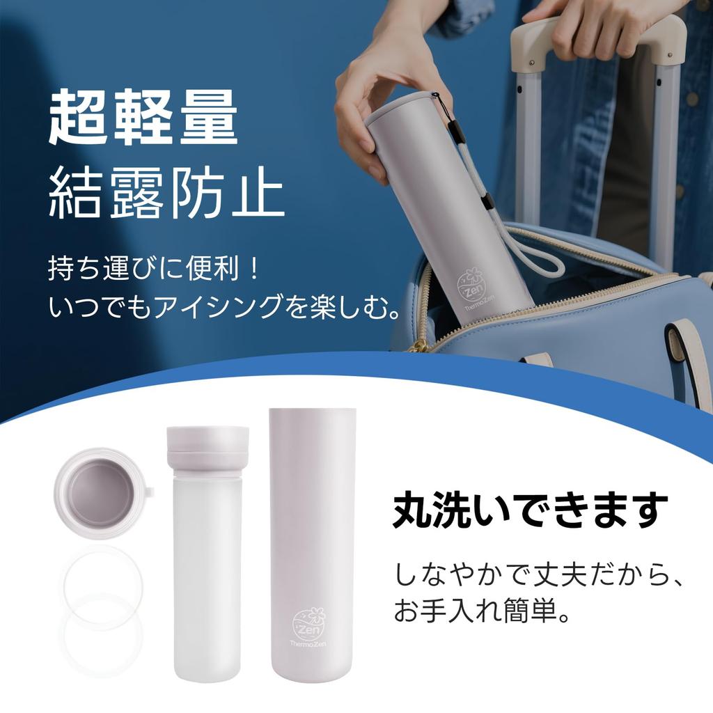 ThermoZen Ice Thermos Multifunctional Portable Mini Ice Pack with Vacuum Ideal for First and Heatstroke Keeping Lunches Cool Pack, Flask, Insulation,