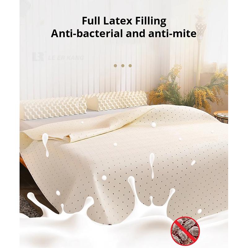3PC Waterproof Non-silp 7mm Latex Mattress Cover Pad Washable Latex Mat Bed Cover for Single Double Bed Topper