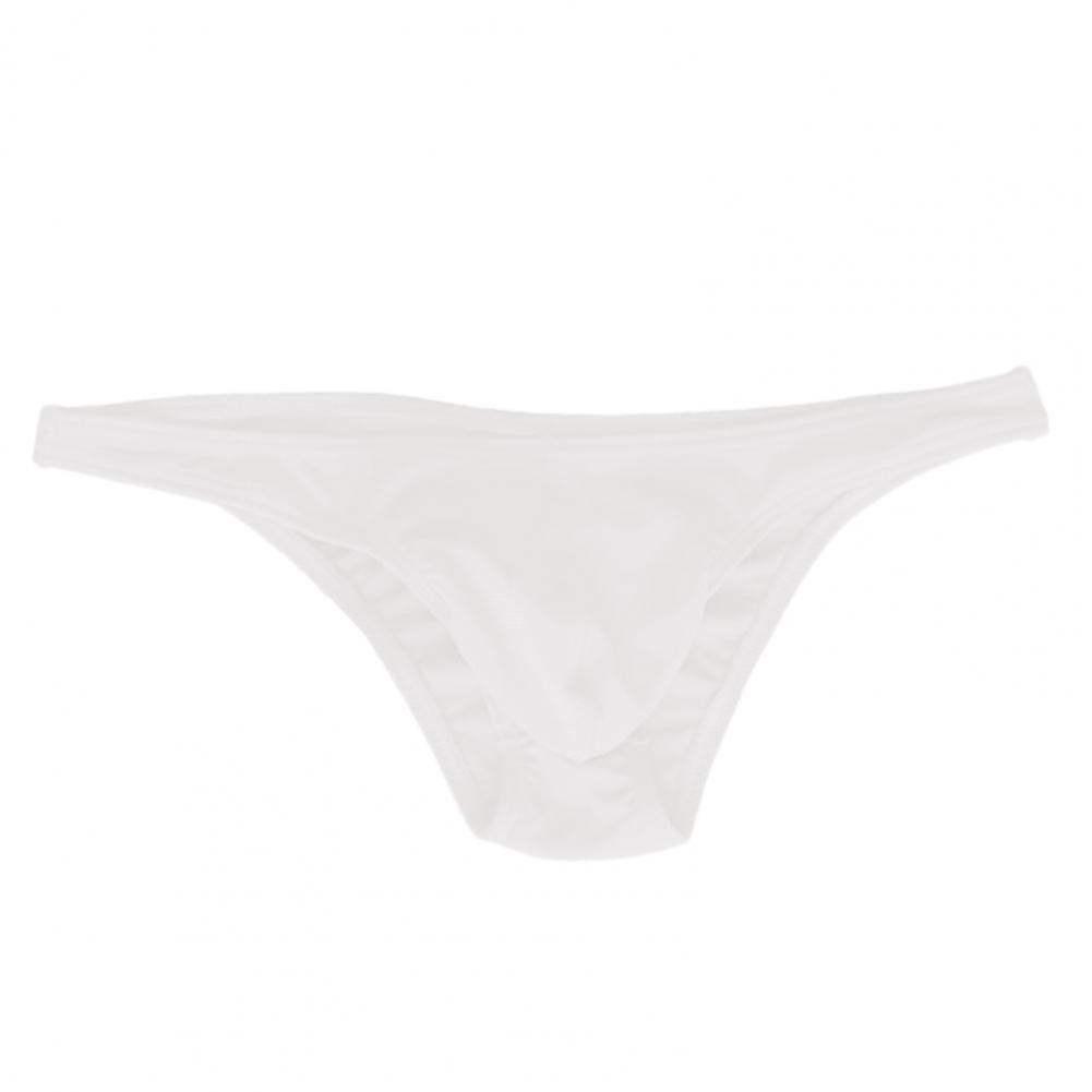 Men Sexy Thong Sexy Low Waist Briefs with U-Shaped Pouch One Tone Stretchy Underwear Breathable Panties Daily Wear