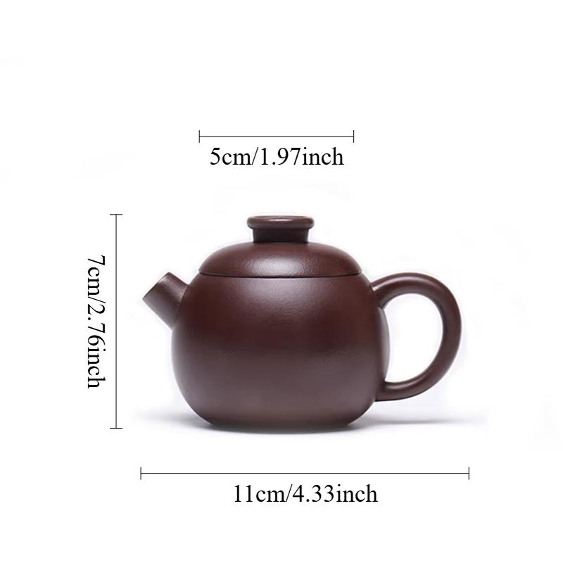 

150ml Hollow Out Purple Clay Teapot Chinese Small Capacity Jasmine Tea Teapot Household Circular Teapot Chinese Tea Set Teaware