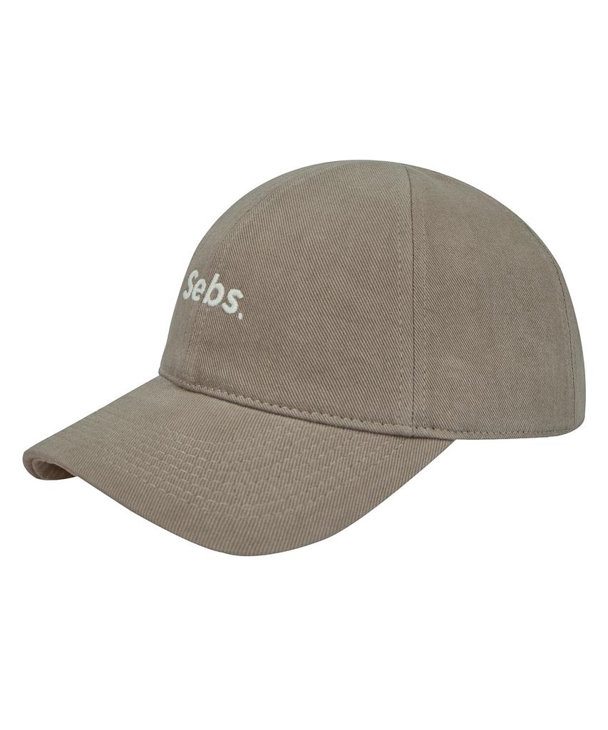 Sebseu Small Logo Twill Brown Ball Cap - Sand