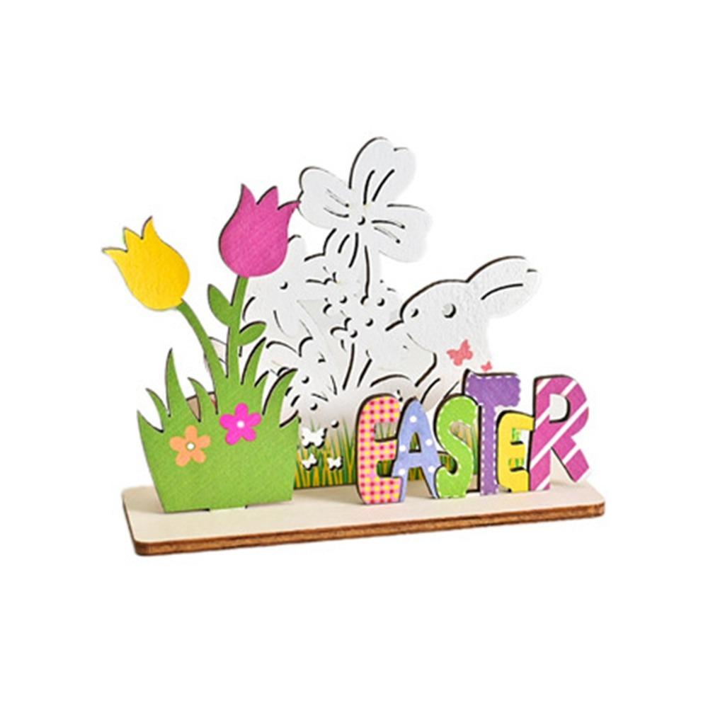 Cartoon Easter Bunny Ornaments Cute Colorful Easter Ornaments Easter Wooden Ornaments  Desktop