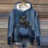 Womens Oversized Crewneck Sweatshirt With 3D Dog Print Christmas Collection