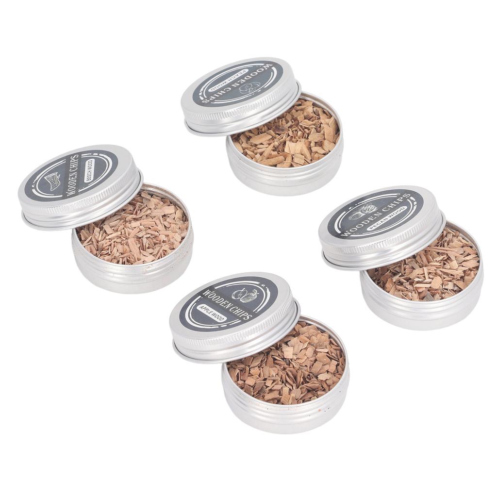 Smoking Wood Chips for Cocktail Smoker 4 Flavors Natural Wood Chips Including Walnut Oak Peach