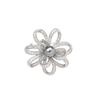 New micro-inlaid zircon knotted stone-inlaid flower brooch temperament pearl flower anti-light pin coat accessories women