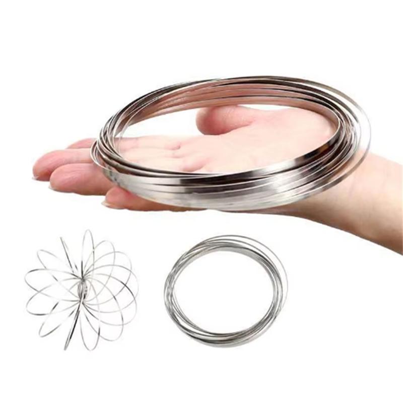 Decompression Magic Bracelet Flow Ring Anti-Stress Kinetic Spring Stainless Steel Children Adult Novelty Stress Relief Toys