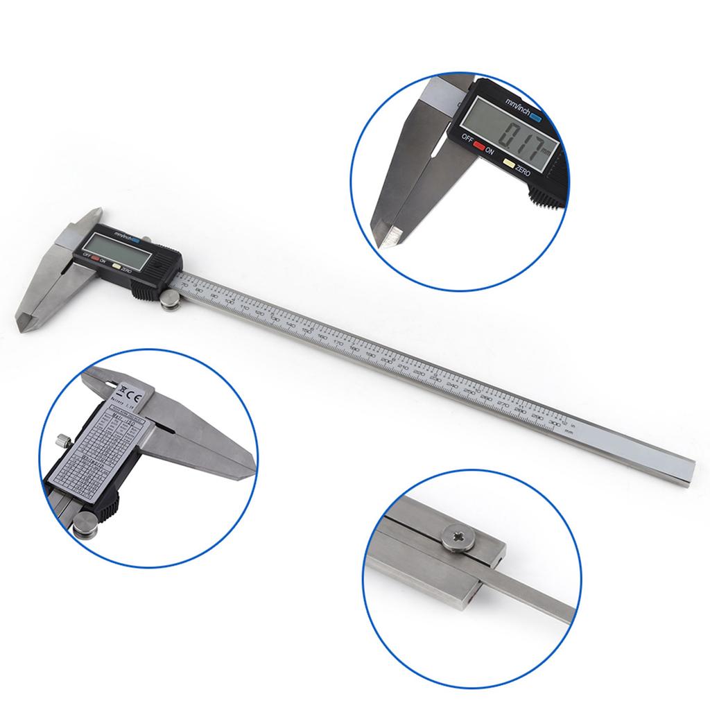 12 Inch 300MM Digital Electronic Vernier Caliper Digital Vernier Caliper 0‑300MM Micrometer Mea Digital Caliper