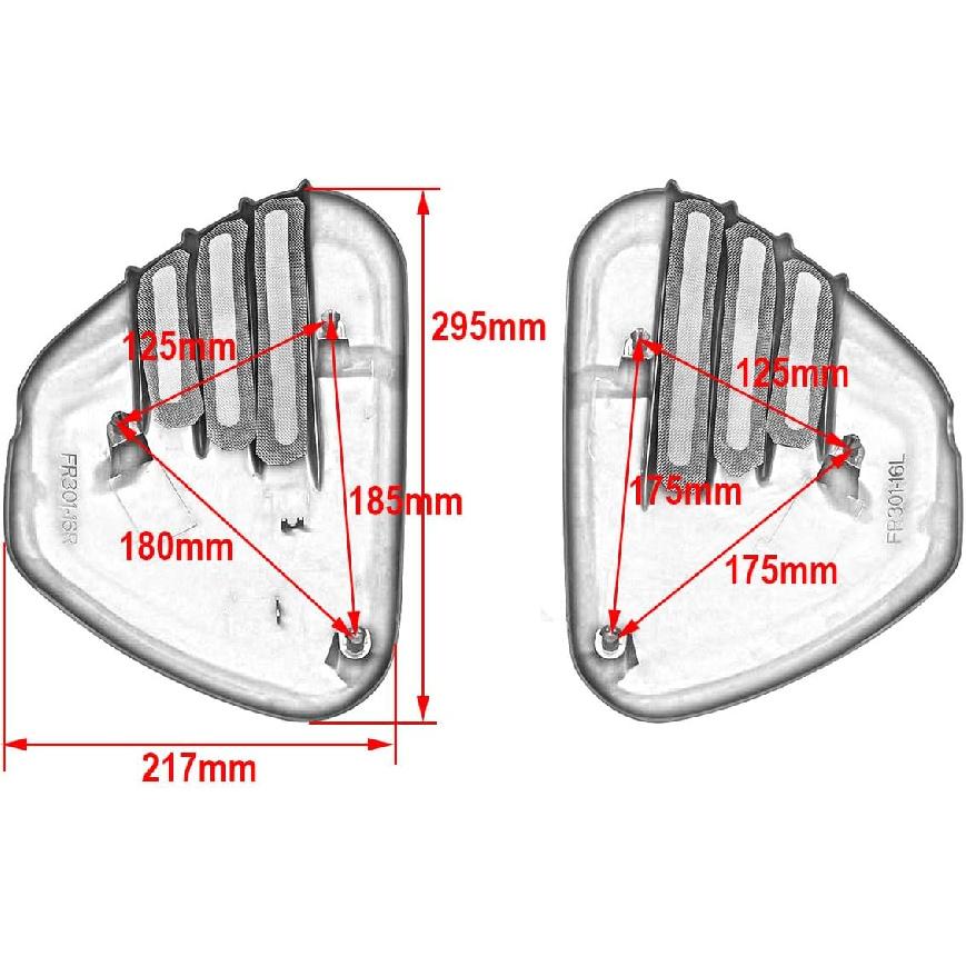 Motorcycle Accessories Left & Right Battery Side Fairing Covers Frame Cap For Triumph Street Cup/Street Twin/Street Scrambler 2017-2021
