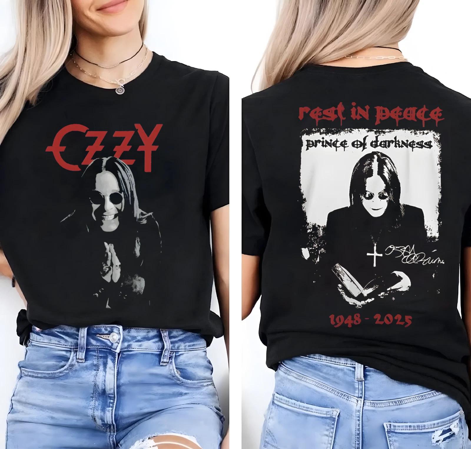 Rest in Peace Prince of Darkness Ozzy Osbourne 19482025 TShirt Short Sleeve Shirt Unisex Unisex Women Summer S