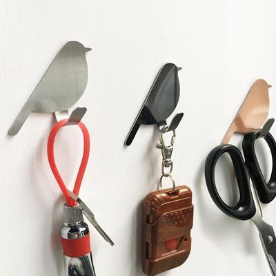 Self Adhesive Hooks Bird Pattern Storage Holder for Bathroom Kitchen Hanger Stick On Wall Hanging Door Clothes Towel Racks