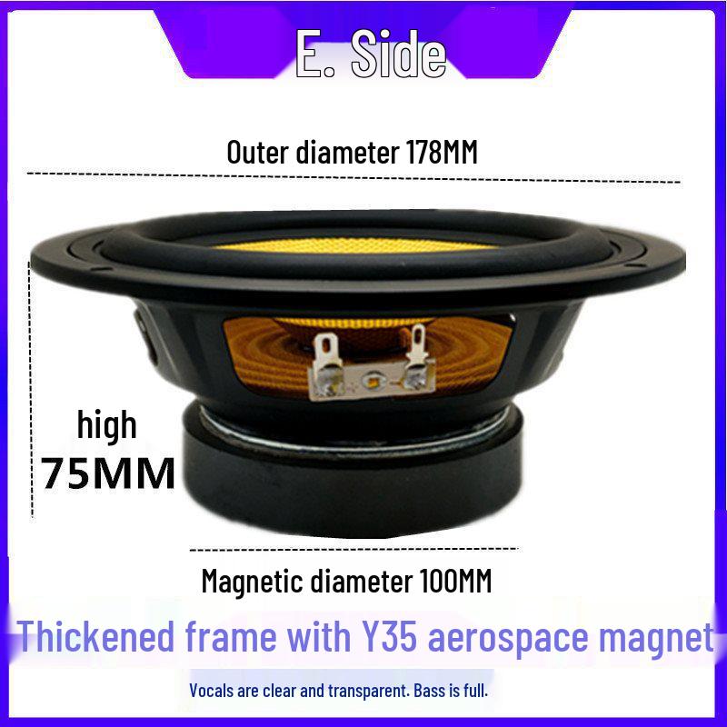 6.5-inch Inverted Edge Mid-Bass Audiophile Speaker with 178MM Yellow Fiberglass Cone