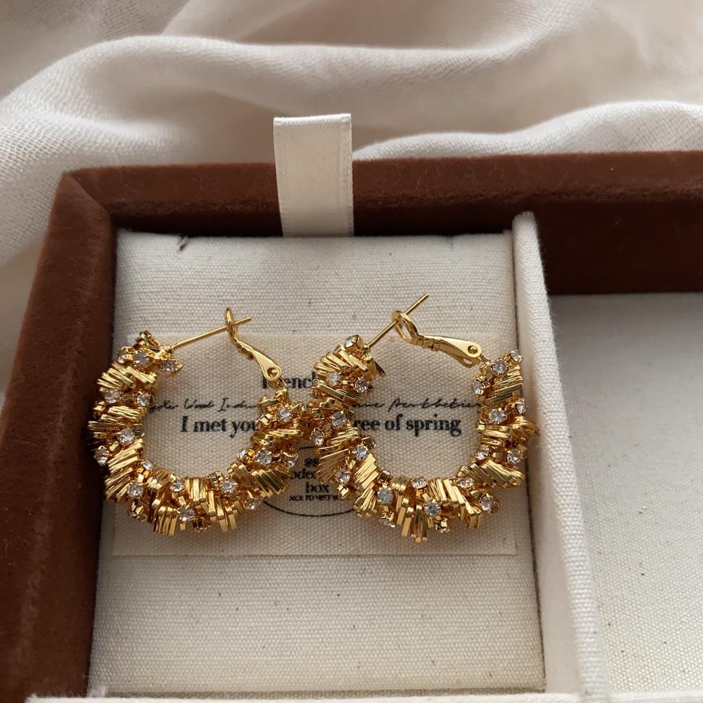 Classic Circle Earrings, Earrings, Personalized Diversity, Light Luxury, High-End Temperament, Cold Art, Unique Versatile Light Luxury Earrings