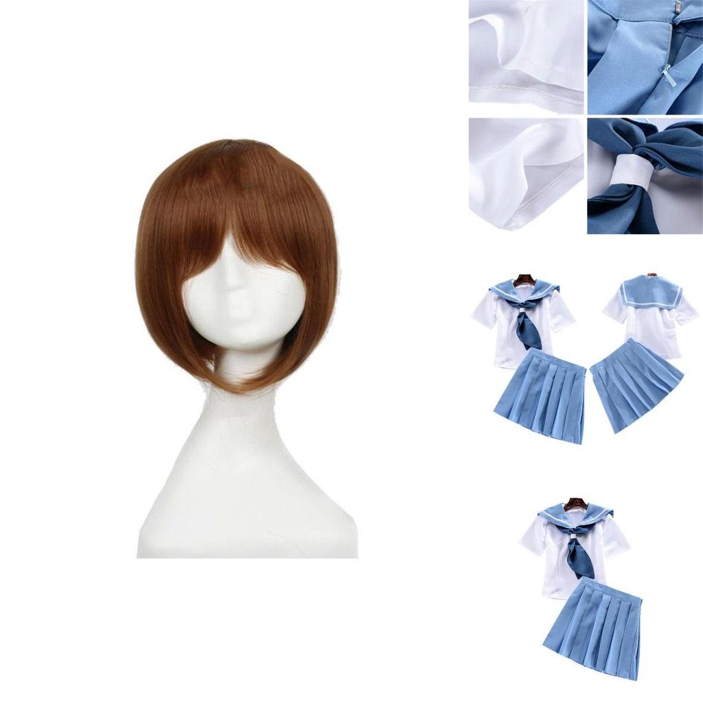 Kill La Kill Mako Mankanshoku Cosplay Costume Adorable Jk School Uniform In Blue And White