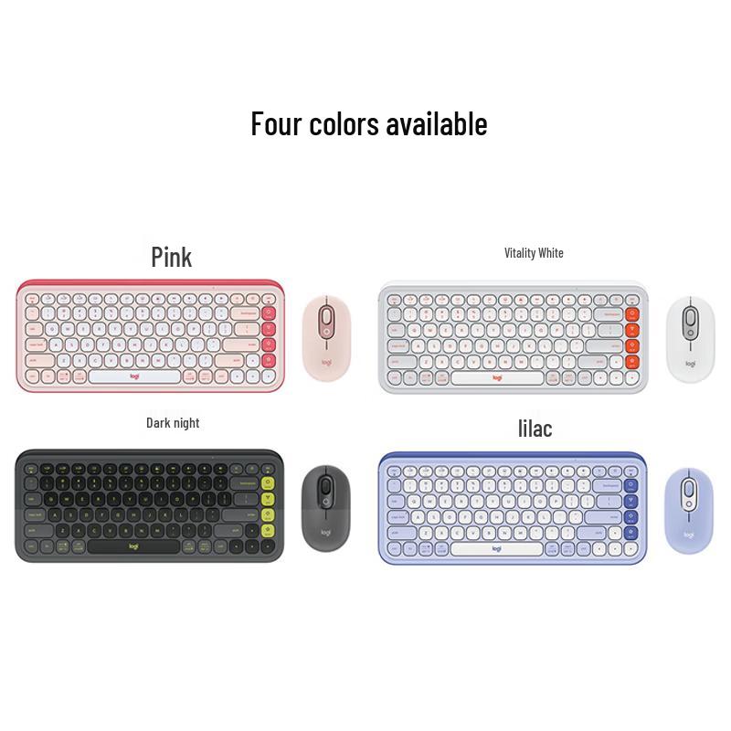 Logitech POP ICON COMBO Dual-Mode Wireless Keyboard & Mouse Set