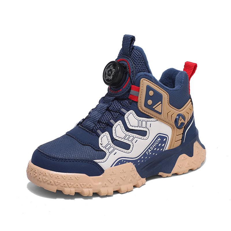 Boys' Plush Lined Sports Shoes - Autumn/Winter 2025 Fashion: Warm, Thickened Running & Dad Shoes