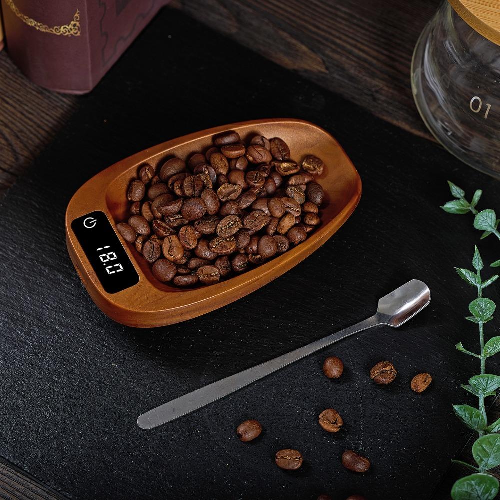 Touchscreen Coffee Scale Tortoise Shell Pattern Coffee Bean Tray Digital Scale  Seasonings