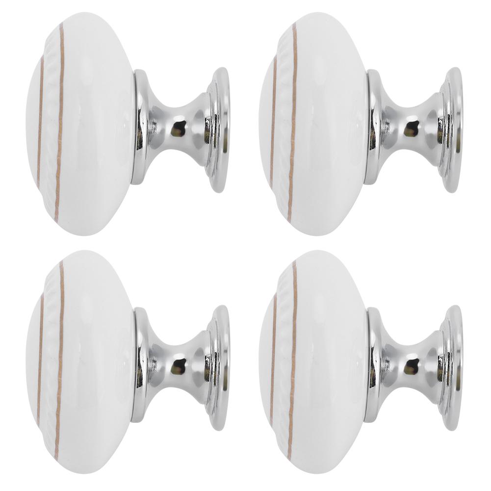 4Pcs Set Modern Ceramic Handle Pull Handle Knobs Hardware Fittings for Drawer Closet Cabinet