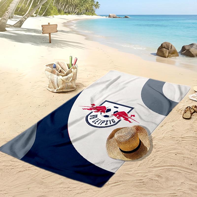 Asciugamano da Spiaggia con Stampa Calcio RB Leipzig, Asciugamano Grande Morbido Asciugatura Rapida per Spiaggia Campeggio Nuoto