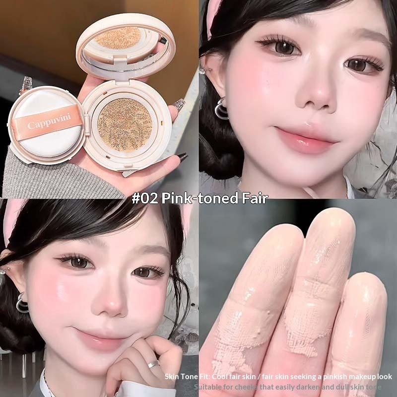 Cappuvini Air Cushion Bb Cream Moisturizing Foundation Concealer Oil-Control Waterproof Full Coverage Waterproof Face Cosmetics