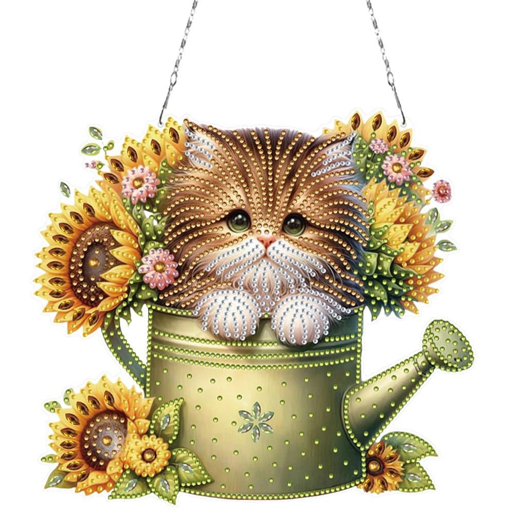 2D/Flat DIY Hanging Diamond Art Kits Diamond Painting Set Rhinestone Diamond Art Window Pendants Home Wall Decoration Crafts