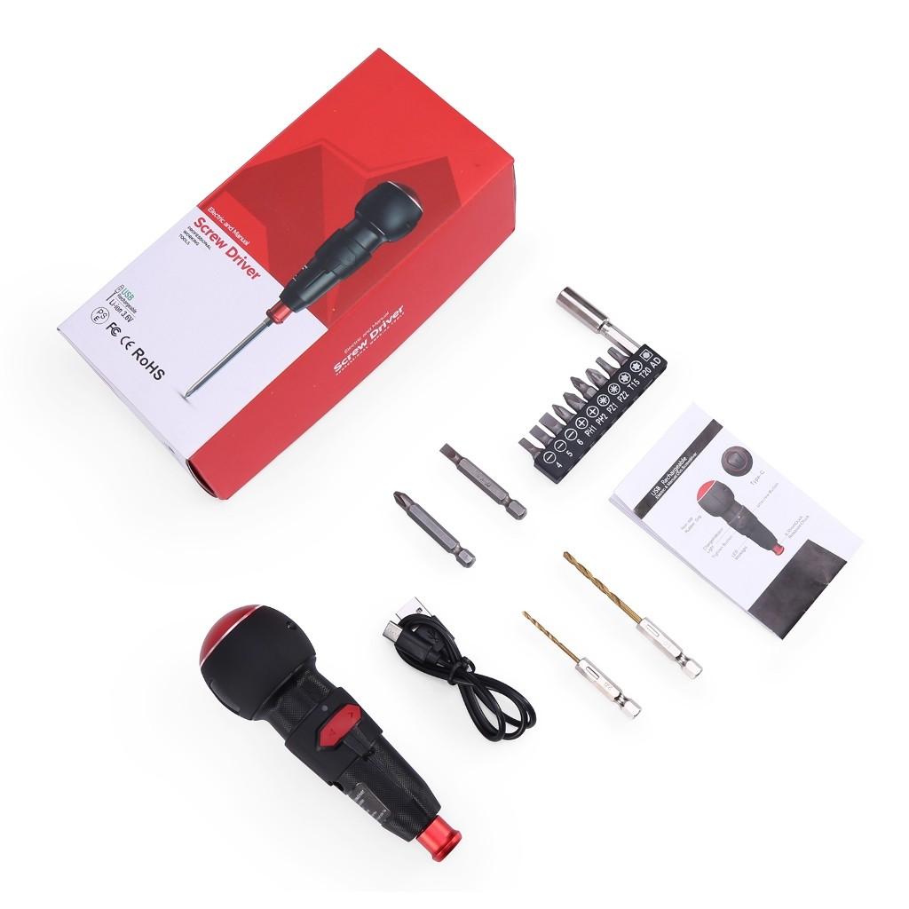 Cordless Portable Electric Screwdriver Set Rechargeable Screw Driver Professional Small Appliance Repair Power Tools