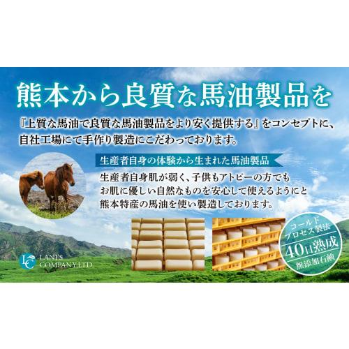 Plus for Planning Handmade Horse Oil Soap (Unscented) 90g x 2/Contains 45% of 100% Japanese Horse Oil in Soap Cold Process Manufacturing Dry Skin Sens