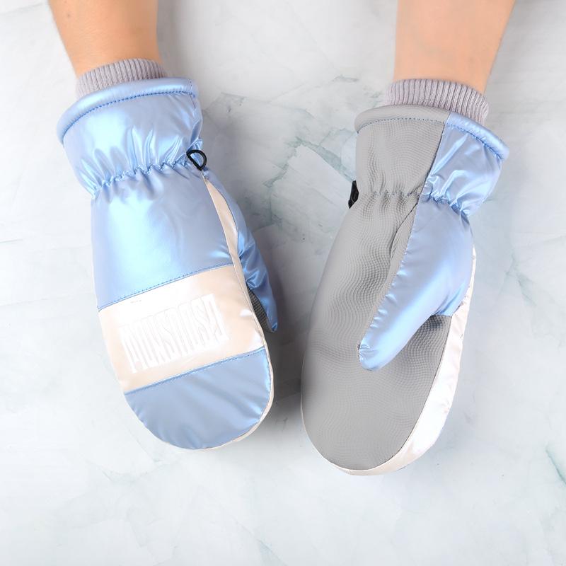 2024 Women's Waterproof Ski Mittens, Fleece-Lined, Warm & Cute, Fingerless for Cycling & Snowboarding