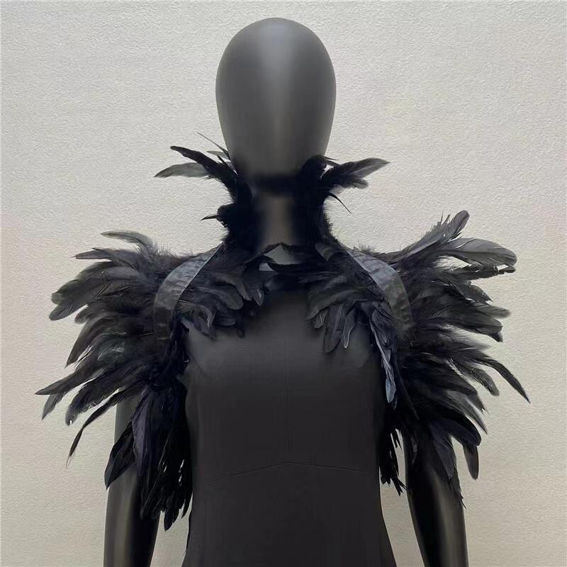 Ethnic Style Feather Shawl Vest Dickey - Adult Halloween & Christmas Accessory