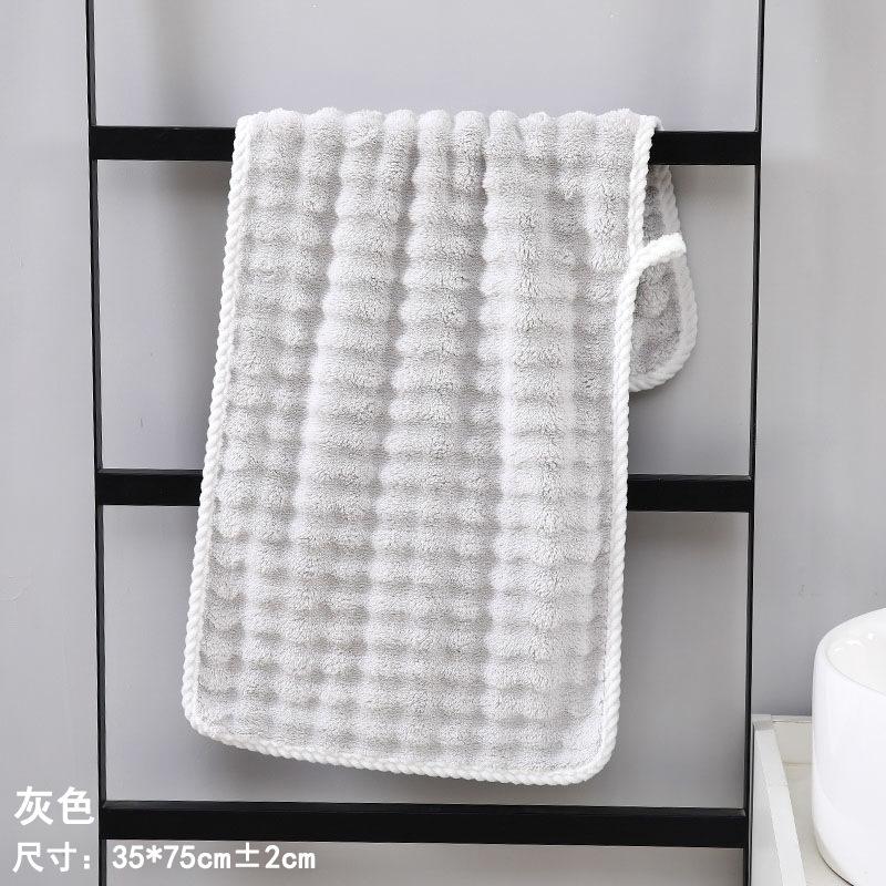 Towel summer new coral fleece bubble hemming multi-color face towel soft water absorption is not easy to lose hair face towel