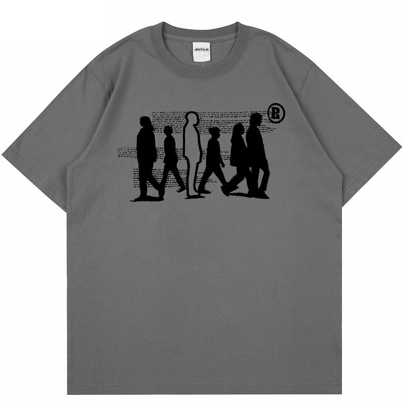 

Harajuku Mens Clothing Streetwear Graphic Shadow Print TShirt Hip Hop Cotton Tee Summer Fashion Loose Short Sleeve Tshirt Goth S