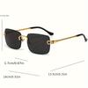 Retro Fashion Square Frameless Twisted Rope Fashion Glasses for Men and Women, Metal Frame, AC Lens, for Daily Decoration Glasses