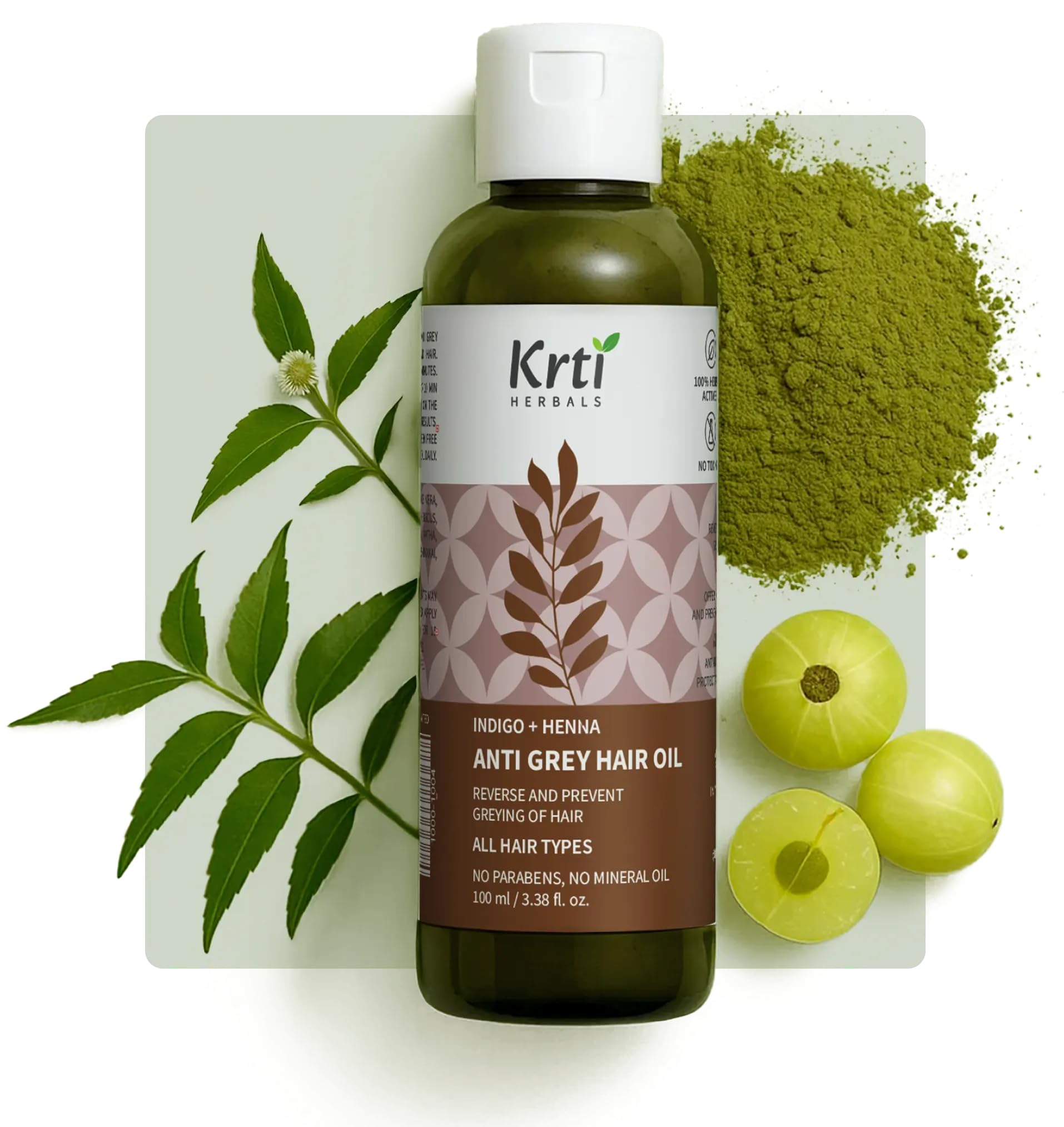 Krti Herbals Anti-Grey matu eļļa dabīgas