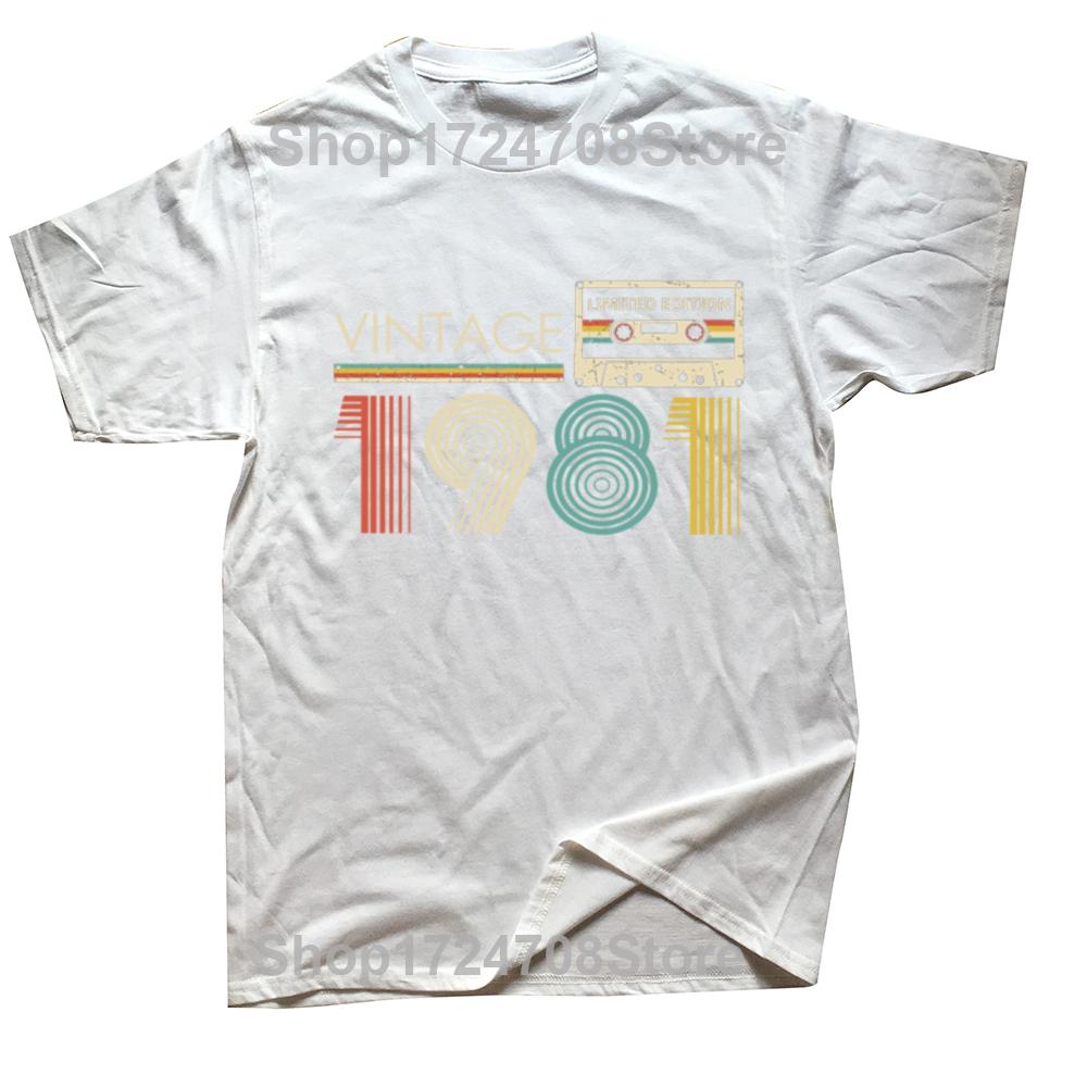 Funny 43 Years Old Vintage 1981 Limited Edition 43rd T Shirts Graphic Cotton Streetwear Short Sleeve Birthday Gifts T-shirt Men