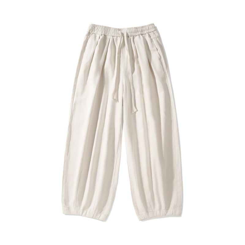 Men's Pure Cotton Casual Pants Versatile Casual Trousers Men's Spring and Autumn New Men's Straight Trendy Loose Pants Men