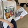 Cotton Short-sleeved T-shirt Women's Loose Original Style New Letter Printing Student T-shirt Ins Women's Fashion