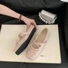 D3-102~ Inner Height Increase~ French Evening Breeze Bow Square Head Mary Jane Single Shoes Women's Shoes 2025 New Models