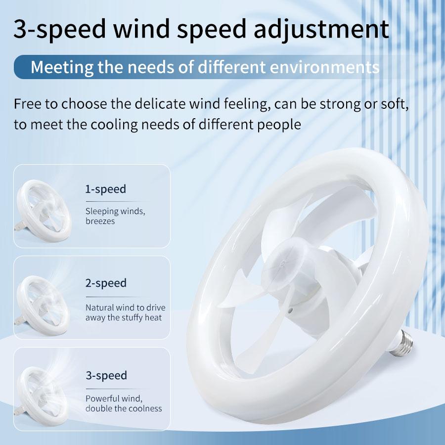 Modern Design E27 Screw Fan Light Simple Practical Indoor Multifunction Suspension With Remote Control Smart Fan Light