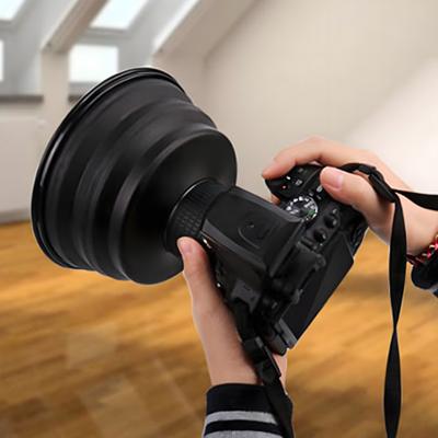 Osłona obiektywu Yousheng z silikonu, bezodblaskowa, antypoślizgowa, do zdjęć i filmów z aparatów fotograficznych, eliminuje odblaski i chroni obiektyw urządzenia przed uszkodzeniami na zewnątrz