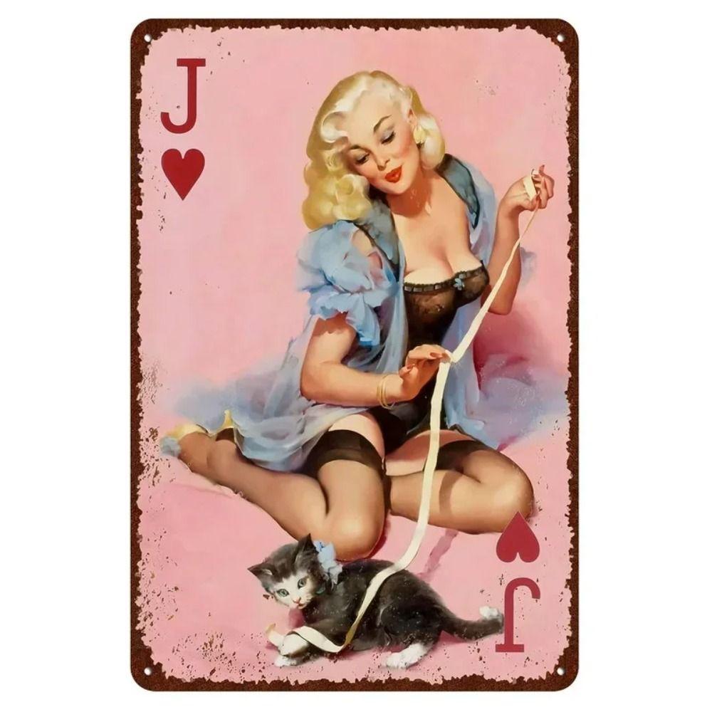 

Pin-Up Girl Retro Metal Wall Sign 30x20cm