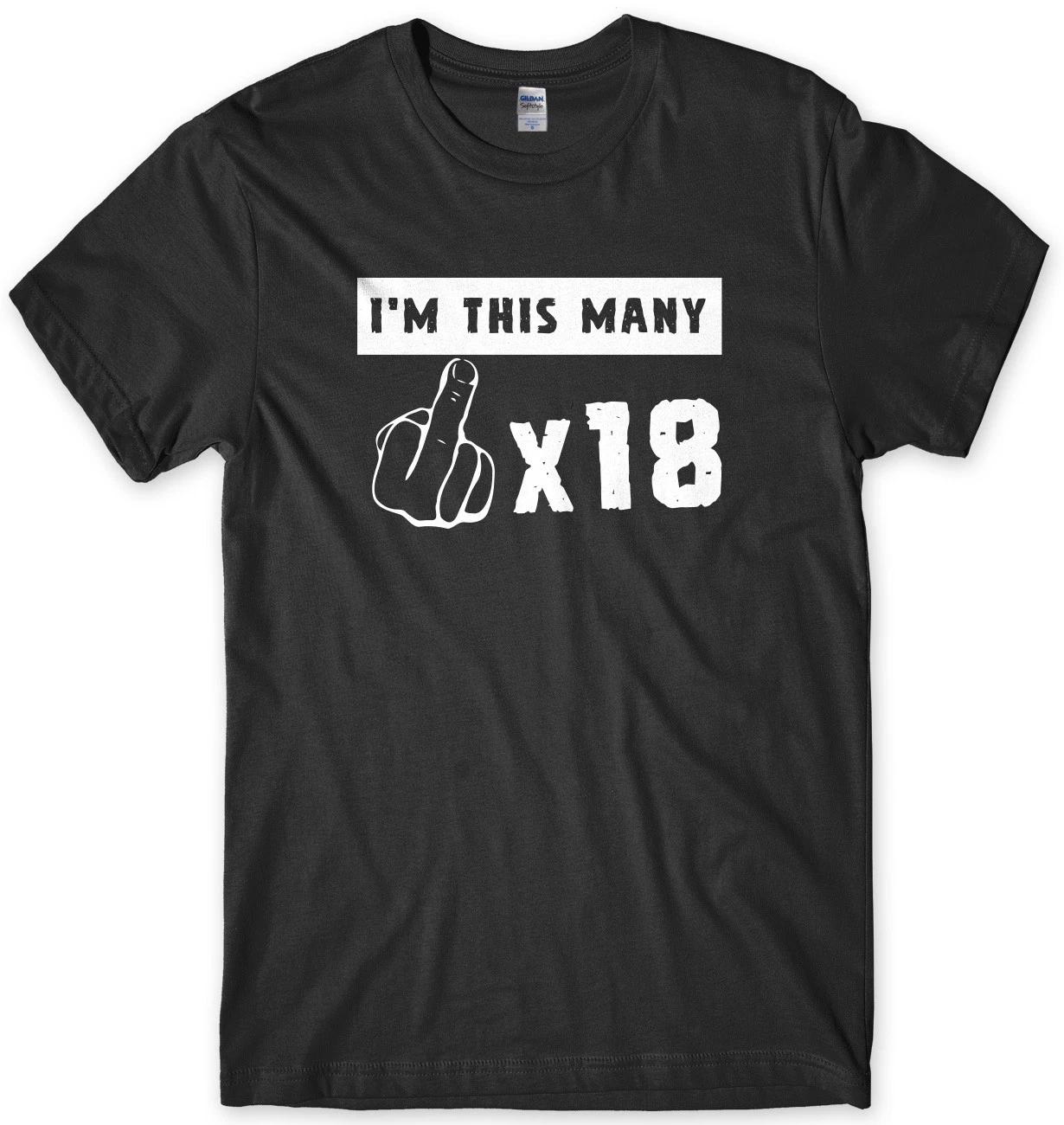 18th Birthday Middle Finger Swear Funny Mens Unisex T-Shirt L